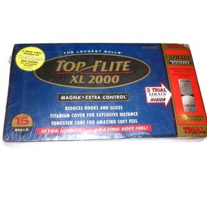 NOS Top Flite XL 2000 Magna Extra Control Golf Balls 15 Pack Spalding Strata